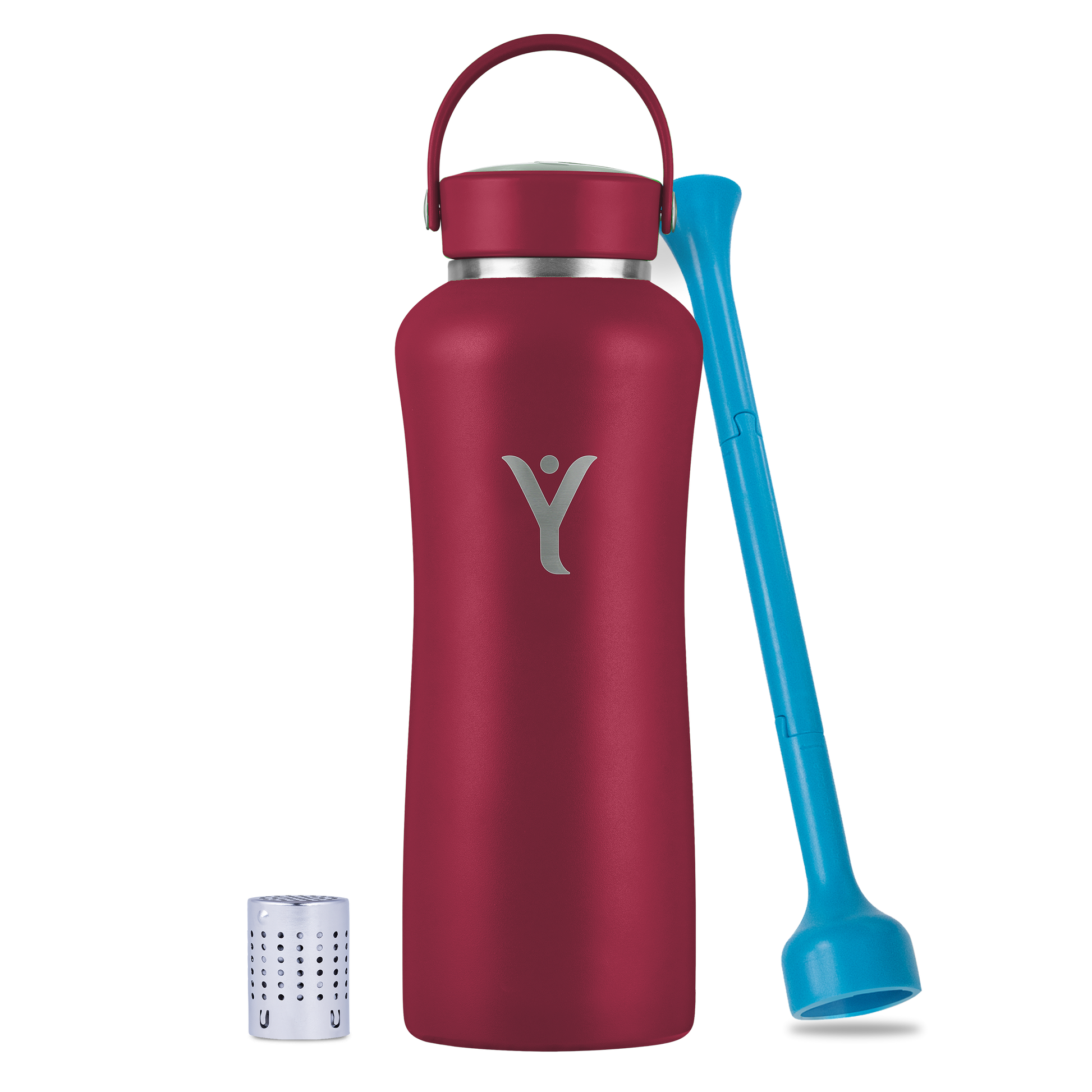 f-img, 40 oz Insulated DYLN Bottle, color: Crimson Red