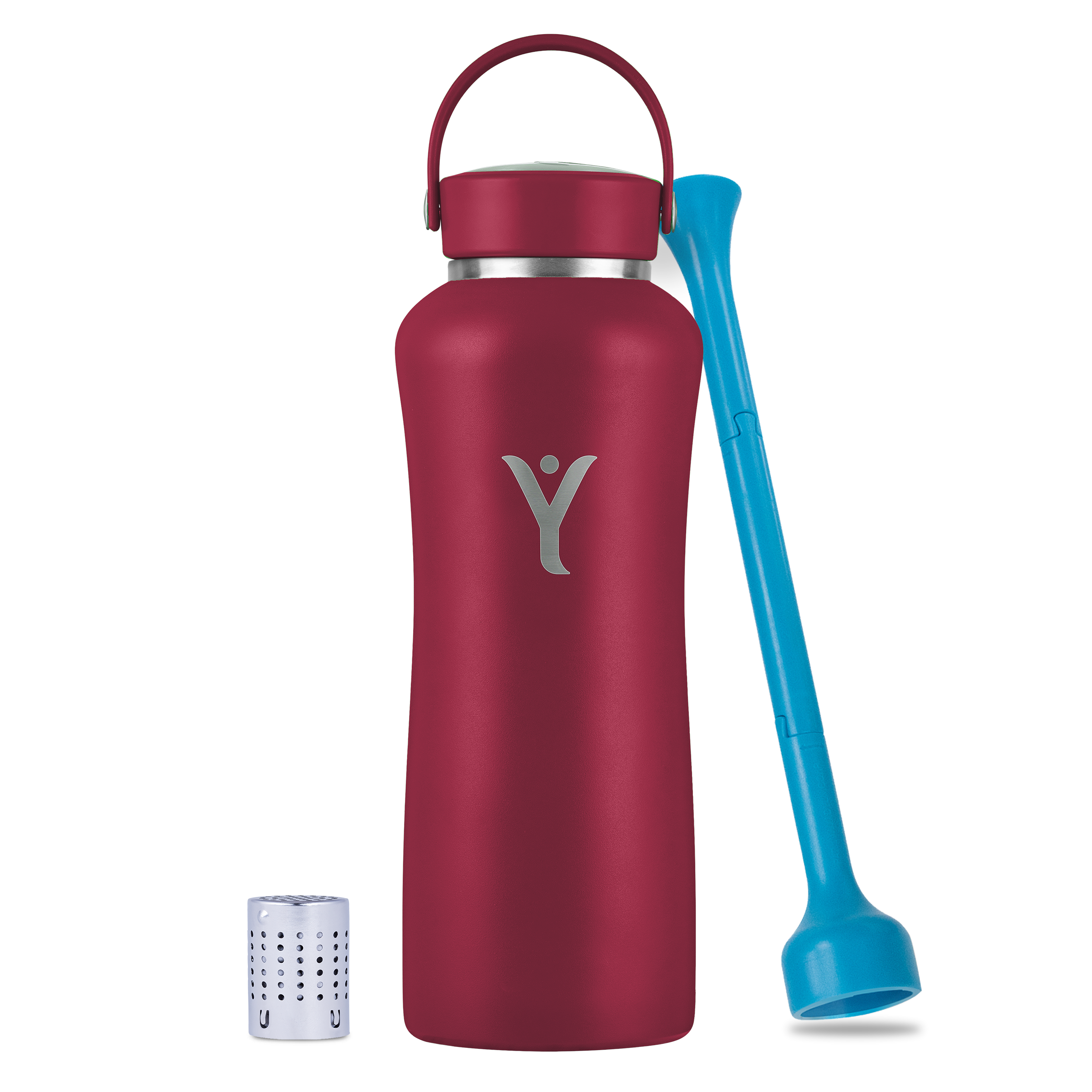 f-img, 40 oz Insulated DYLN Bottle, color: Crimson Red