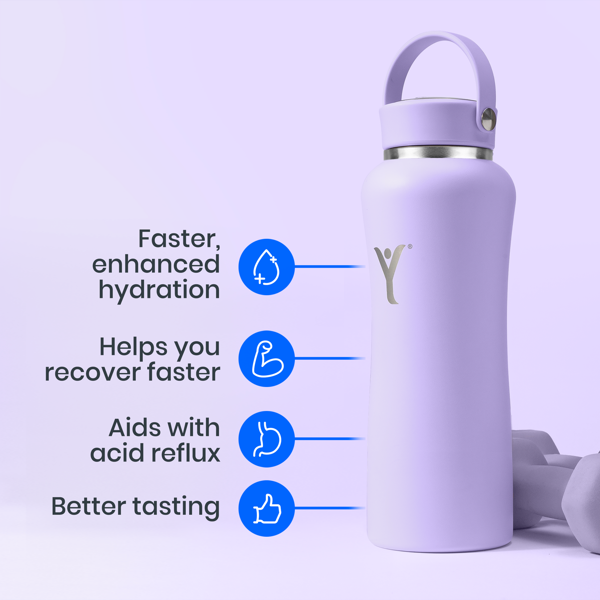 40 oz Insulated DYLN Bottle, color: Lavender